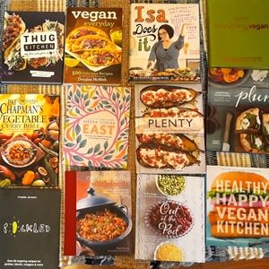 Cookbooks (new): lots of Vegan/healthy/Indian